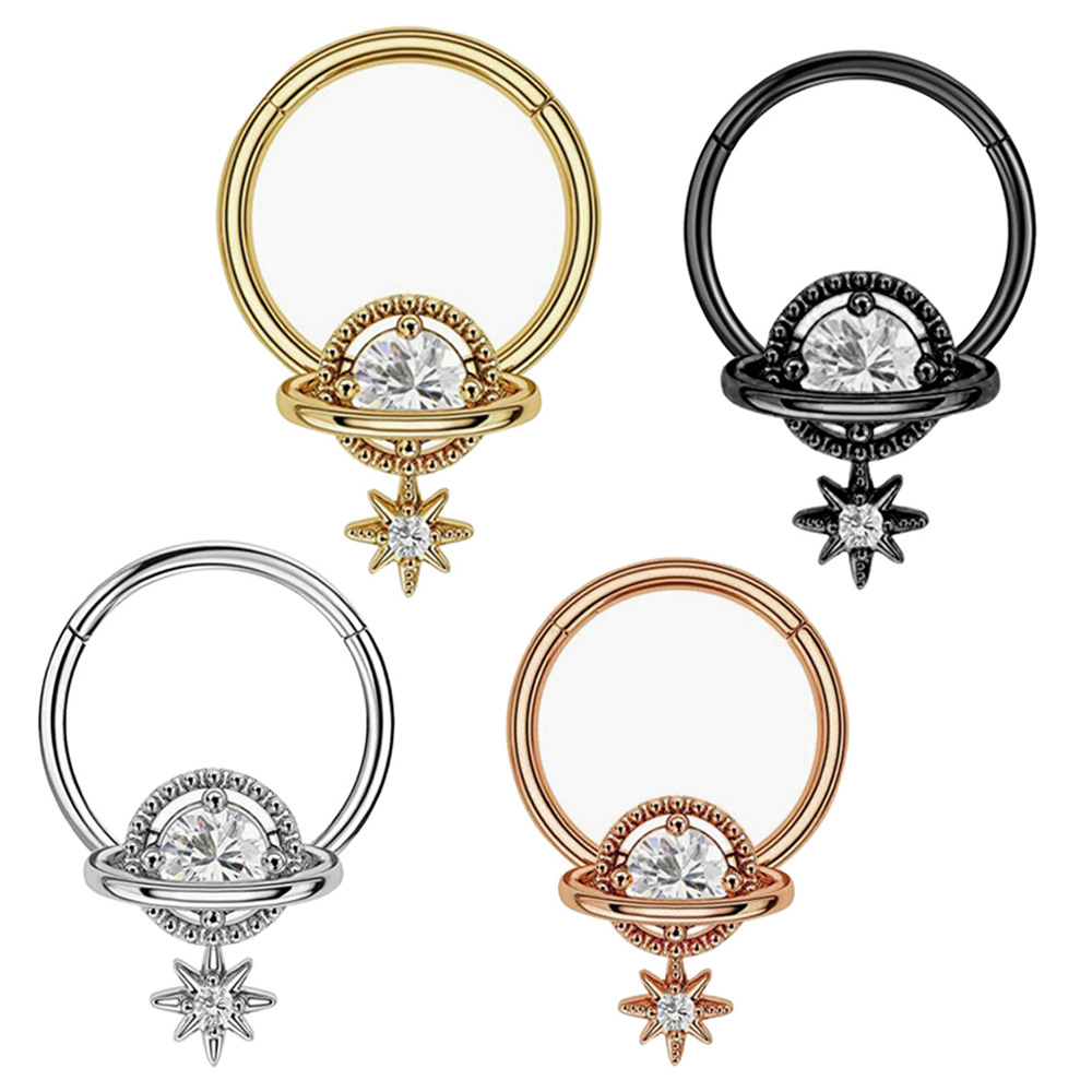 Body Jewelry Surgical Steel - Perhiasan Septum Rings Planet Jewelry dari