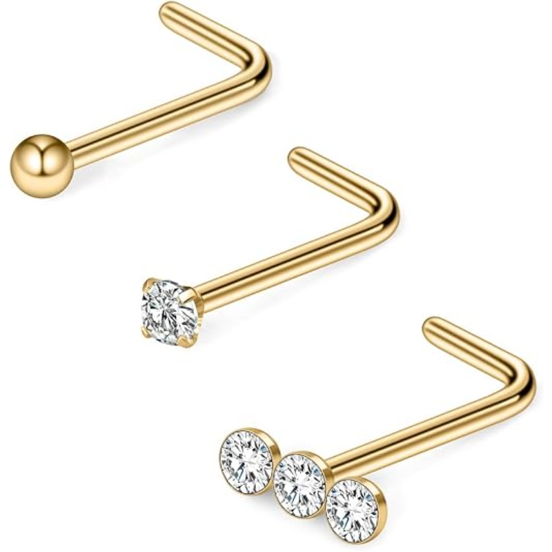 3 buah, 20G, cincin hidung ber - Body Jewelry Surgical Steel ulasan dan harga