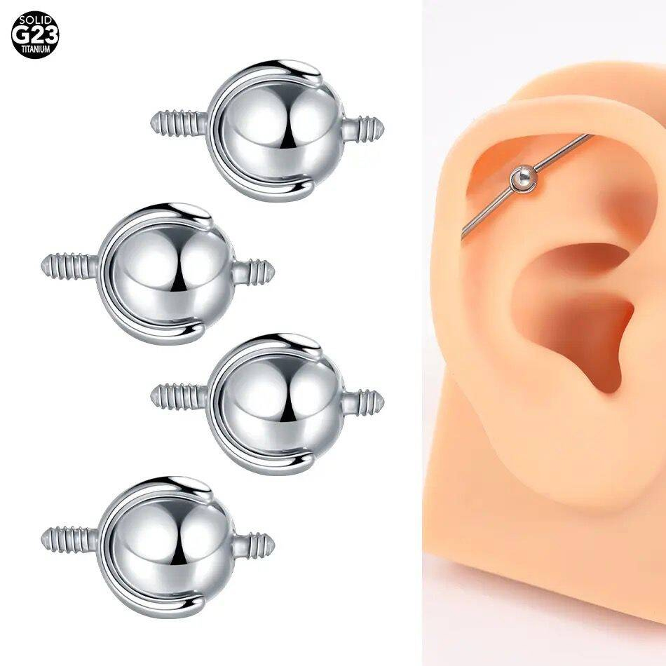 1 buah 16G/14G 4/5mm industri  - Body Jewelry Replacement Ball ulasan dan harga