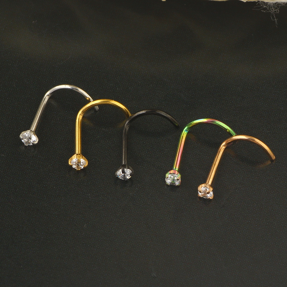 20G Anting Hidung Studs 316L B - Body Jewelry Surgical Steel ulasan dan harga
