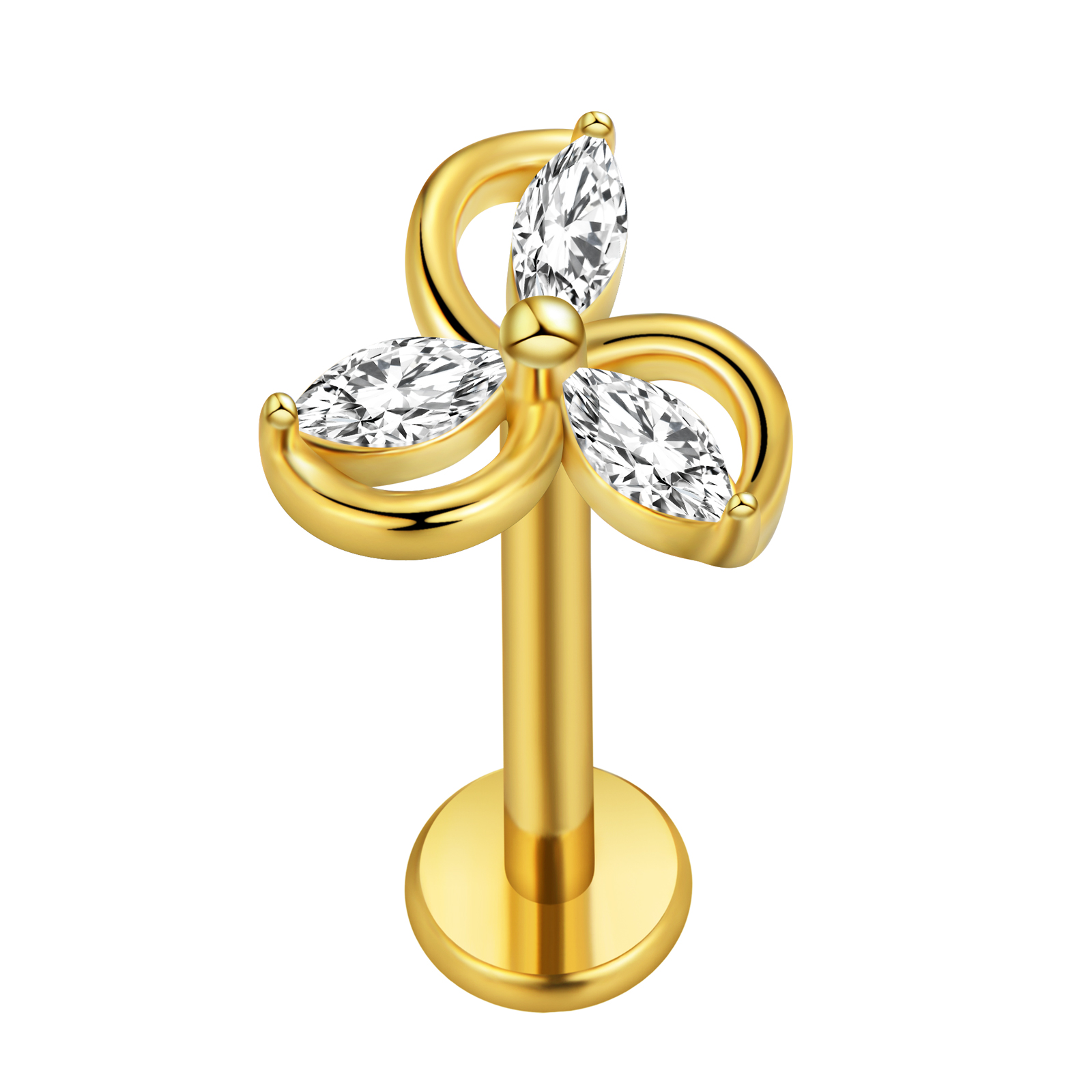 Daun Maple Labret Piercing Sta - Body Jewelry Surgical Steel ulasan dan harga