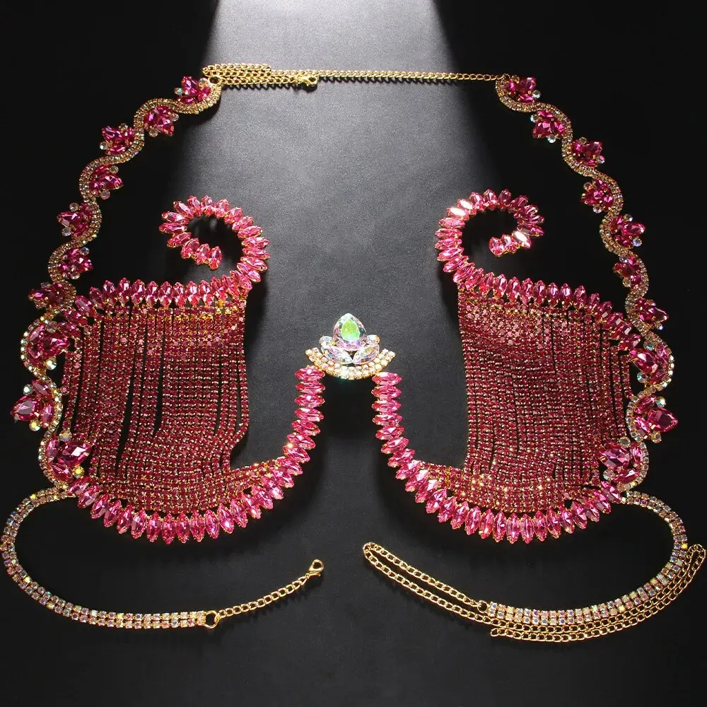 Rave braket dada kristal merah - Body Jewelry Retainers ulasan dan harga