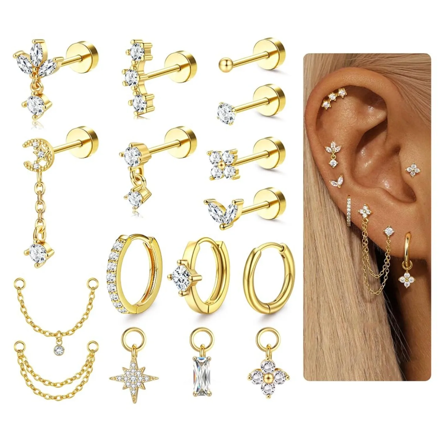 Anting Tulang Rawan 16 Gauge u - Body Jewelry Surgical Steel ulasan dan harga