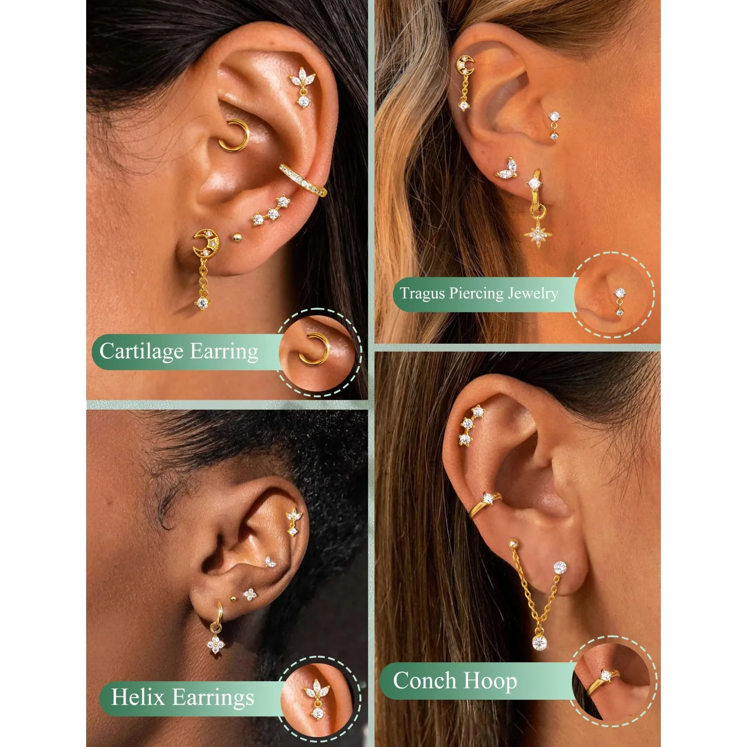 Anting Tulang Rawan 16 Gauge u - Body Jewelry Surgical Steel ulasan dan harga
